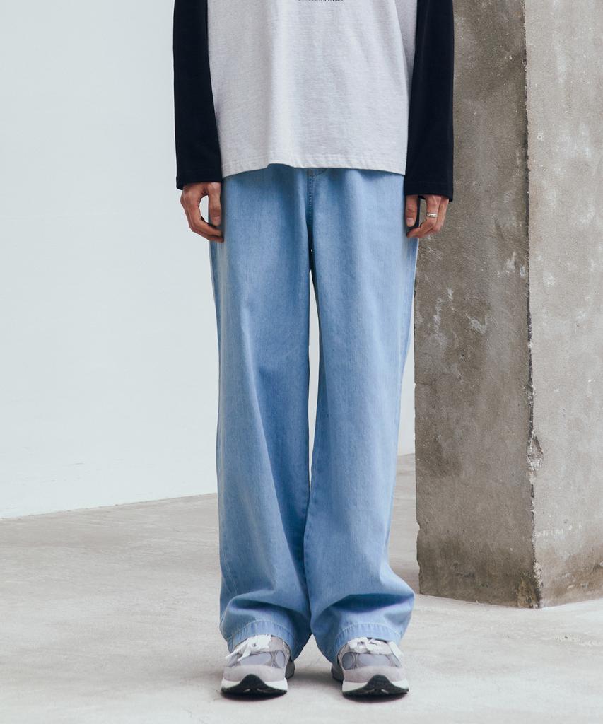 MINDBRIDGE Linen-Like Full Elastic Waist Wide Denim Pants - 3 Colors