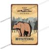 Охота Металлическая Табличка Жесть Ретро Охотник Табличка Железная Картина Охота Постер Магазин Винтажное Настенное Искусство Декорация Домашние Таблички 20x30см