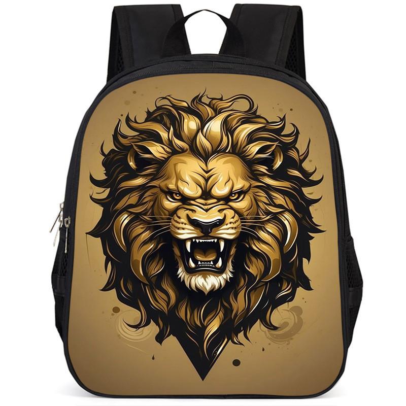 Вместительный школьный рюкзак Lion 15 дюймов из ткани Оксфорд для детей, легкий и эргономичный