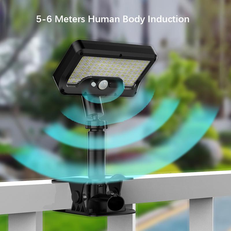 Solar Motion Sensor Outdoor Light, 360° Rotatable 4 Lighting Modes, Weatherproof, Multiple Mounting Lighting,for Outdoor Securit