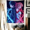 Настенный гобелен Sword Art Online Эстетичное настенное панно Печатный тканевый плед Декоративные гобелены для спальни гостиной Домашний декор