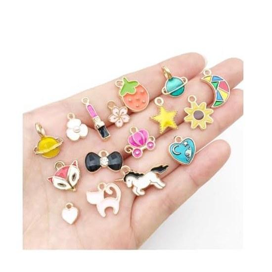 YFFSFDC Charm Accessory Parts 100 Piece Set Necklace Earring Pendant Decorations Jewelry DIY Ornaments Handmade Gifts Decorative Items Crafts