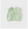 David Bella Girls' Sweater Vest Autumn Wear Children's Pure Cotton Vest Knitted Sweater Baby Girl's Shoulder