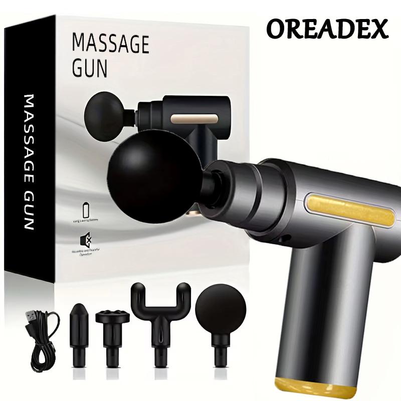 Portable Handheld Fascia Gun USB Charging Tapping Massager for Body Back Neck Leg 6 Levels of Intensity