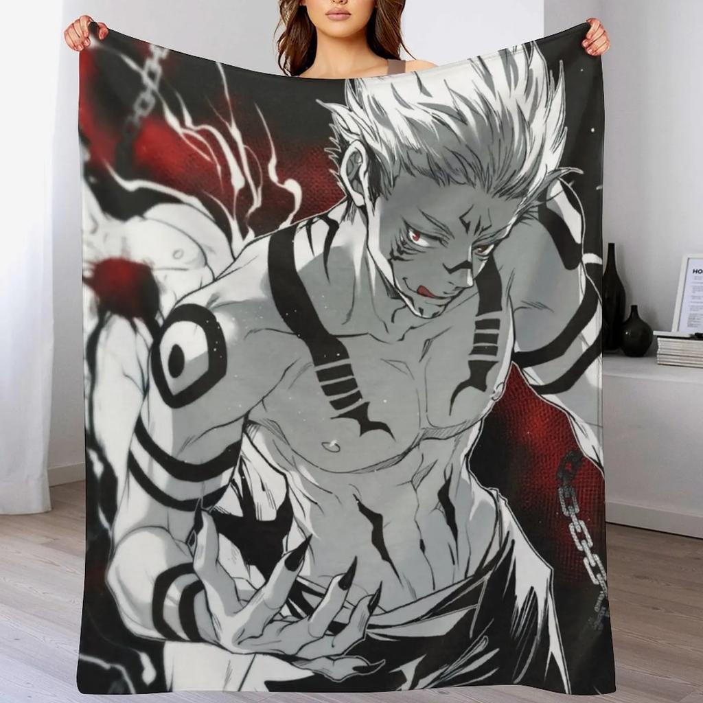 Sukuna Itadori Yuji Throw Blanket Air Conditioner Soft Blanket for Office Home