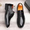 Large Size Business Leather Shoes Men's 2025 Spring New Men's Leather Casual Dress Leather Shoes Men's Derby Men's Shoes