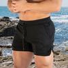 Мужские спортивные шорты, однотонный дизайн, повседневные шорты обычного кроя с завязками на шнурке, быстросохнущие шорты для фитнеса