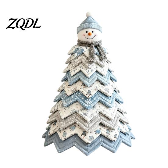 Festive Party Supplies DIY Quilted Christmas Tree Kit, Handmade Fabric Tabletop Decoration, Decorative Wall Accents Holiday Craft Project for