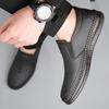 Fashion Men's Walking Loafers Breathable Male Outdoor Casual Shoes Leather Men Office Shoes Slip On Flats Man Versatile Driving Sneakers