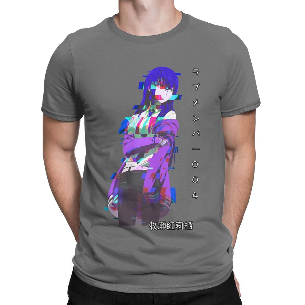Винтажная стираная футболка с принтом Steins Gate Kurisu Makise Christina Sci Fi Anime Merch Подарок Отаку Мужская Женская Летняя Повседневная Модная Одежда