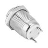 5Pcs Metal Push Button Switch 1 Normally Open 2 Pins Waterproof Self Reset Electronic Supplies(High Flush )