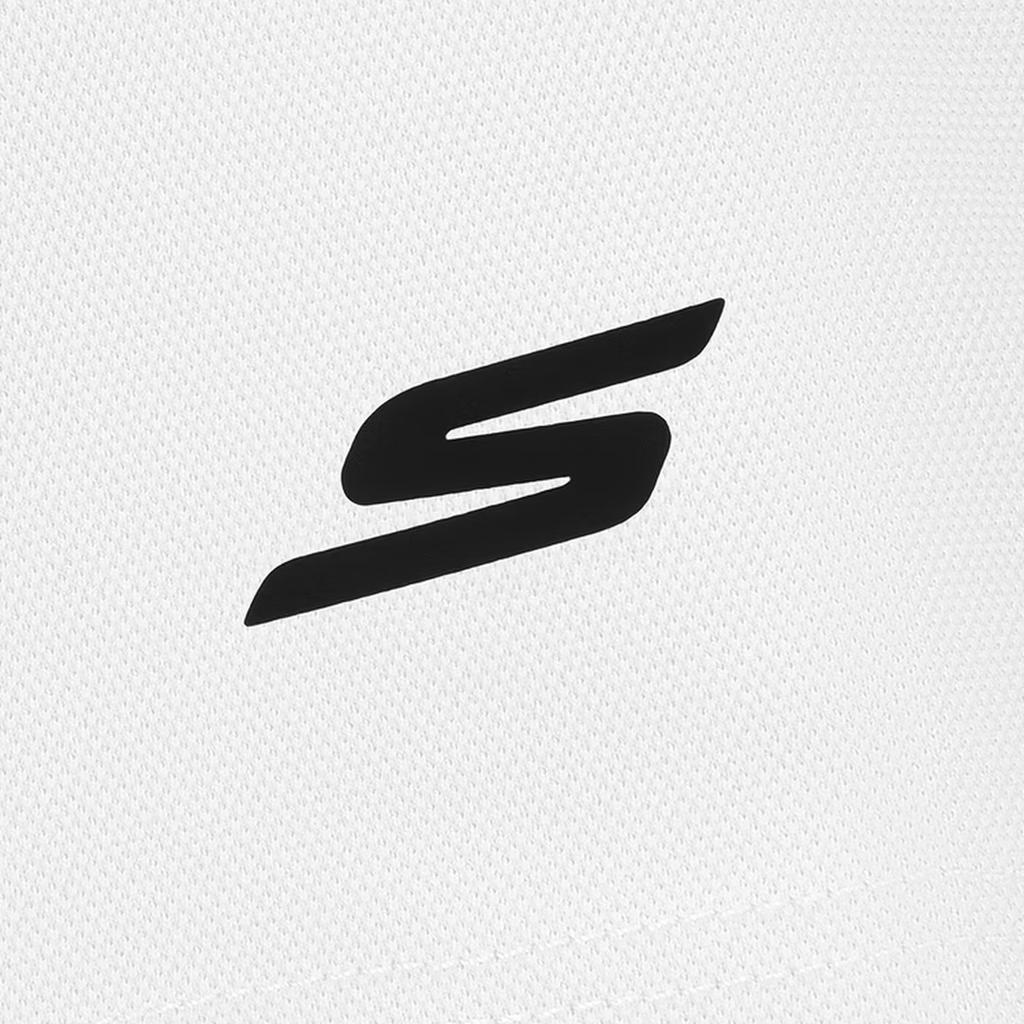 Skechers Дышащий пуловер с воротником-поло, отводящий влагу, вязаный, с коротким рукавом, быстросохнущая рубашка, мужские топы P226M011-0019
