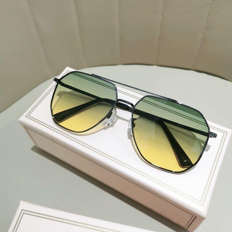 High Definition Sunglasses Men'S Gradual Change Of Color Metal Frame Sunglasses Women'S Uv Protection Sunglasses