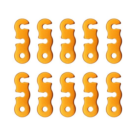 Комплект из 10 алюминиевых натяжителей троса с 3 отверстиями для палаток и активного отдыха