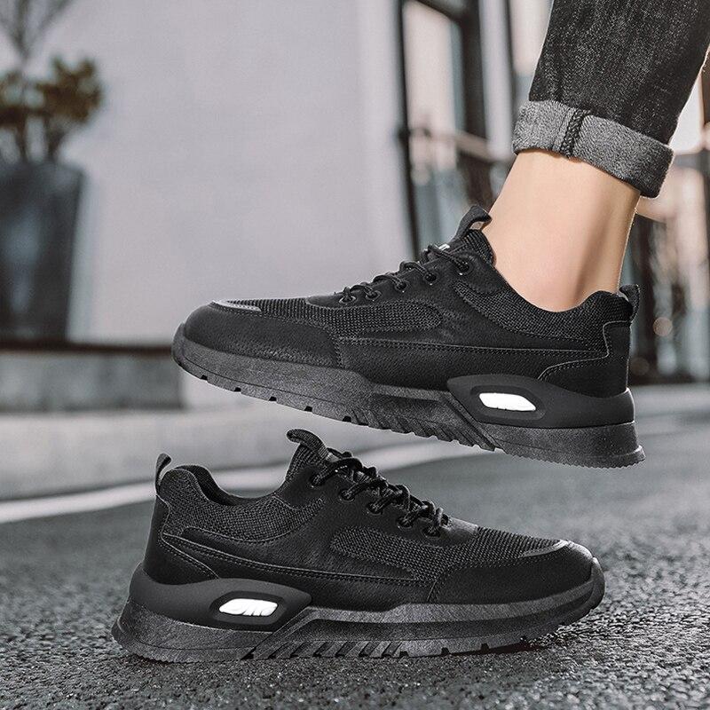 Мужская повседневная обувь, новые серые кроссовки на шнуровке, уличная легкая рабочая обувь, мужская прогулочная вулканизированная спортивная обувь Zapatillas