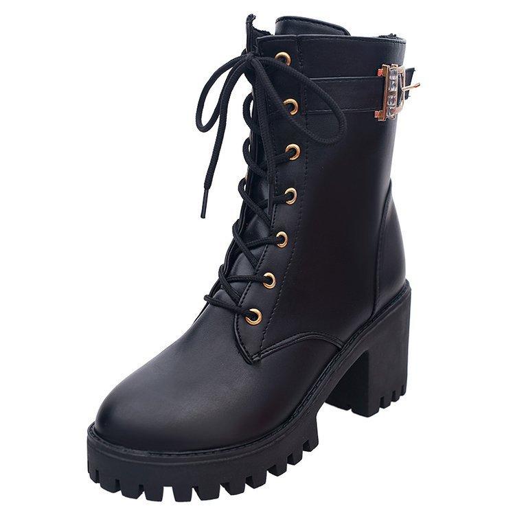 Высококачественные женские ботинки из спилковой кожи Dr Boots Shoes High Top Motorcycle Shoes Autumn Winter Woman Snow Boots 2019