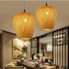 Handmade Wicker Hanging Lamps Rattan Pendant Light Bamboo Weaving Lamp Pendant Light Outdoor Pendant Lighting Hanging