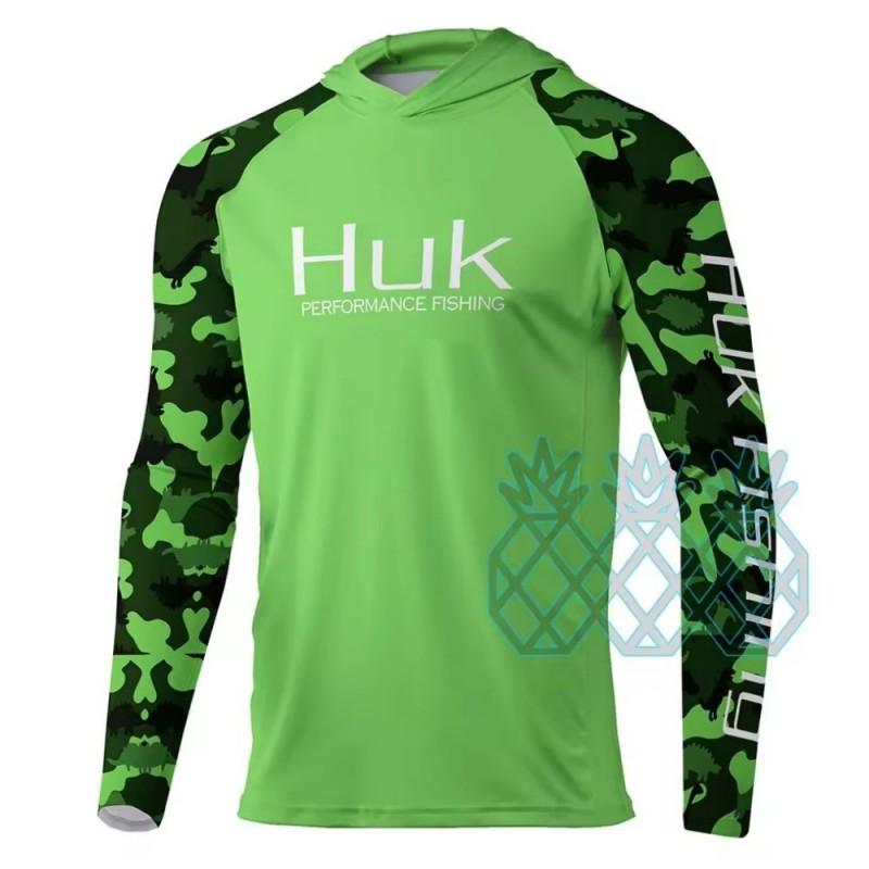 Mens Long Sleeve Fishing Shirt With Hood UV Protection Quick Dry Breathable Outdoor Sportswear Summer Fall