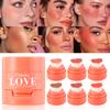 Cheek Heart Air Cushion Seal Blush Contour Natural Three-dimensional Nude Velvet Blush Waterproof Contouring