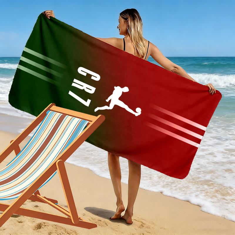 Dynamic CR7 Football Art beach towel Outdoor camping soft Outdoor pool towel quick-drying swim towel Absorbent bath towel Fashion