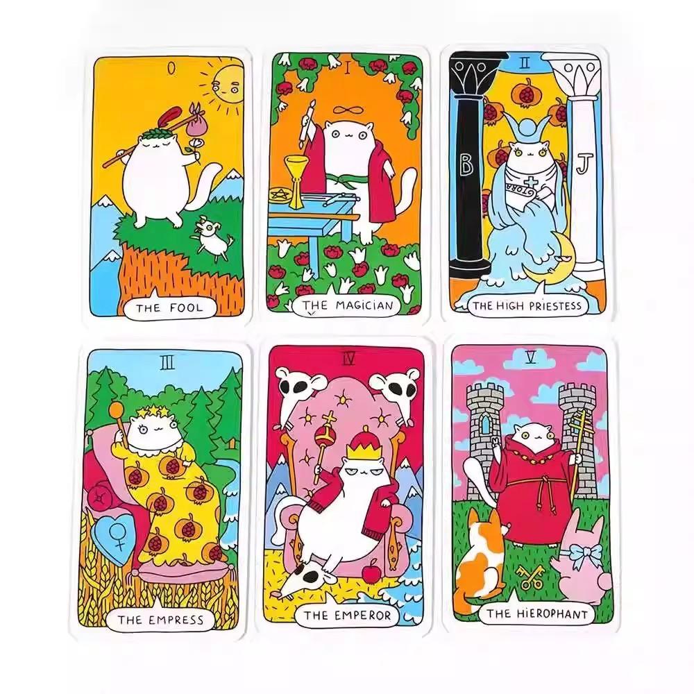 Колода Таро Wyspell Cat из бумажного материала для увлекательного опыта настольной игры