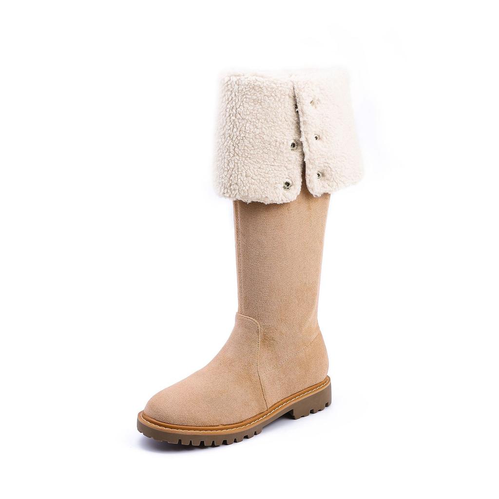 Виноградная мать зима новые длинные сноубутсы до колена толстый бархат теплые сапоги 2025 корейская версия удобные на толстой подошве сапоги на платформе