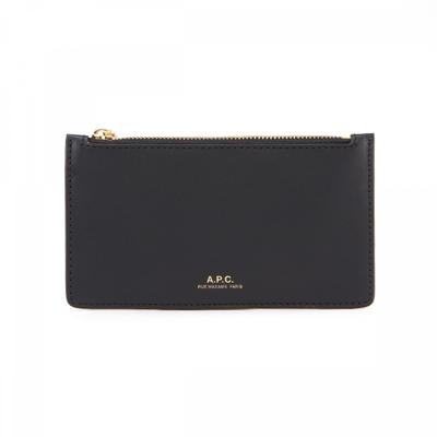 A.p.c Кошелек на молнии для карт Черный Ивовый F63276