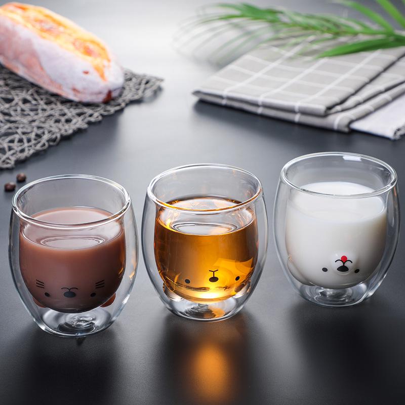 Двухслойный мультяшный мишка, термокружка