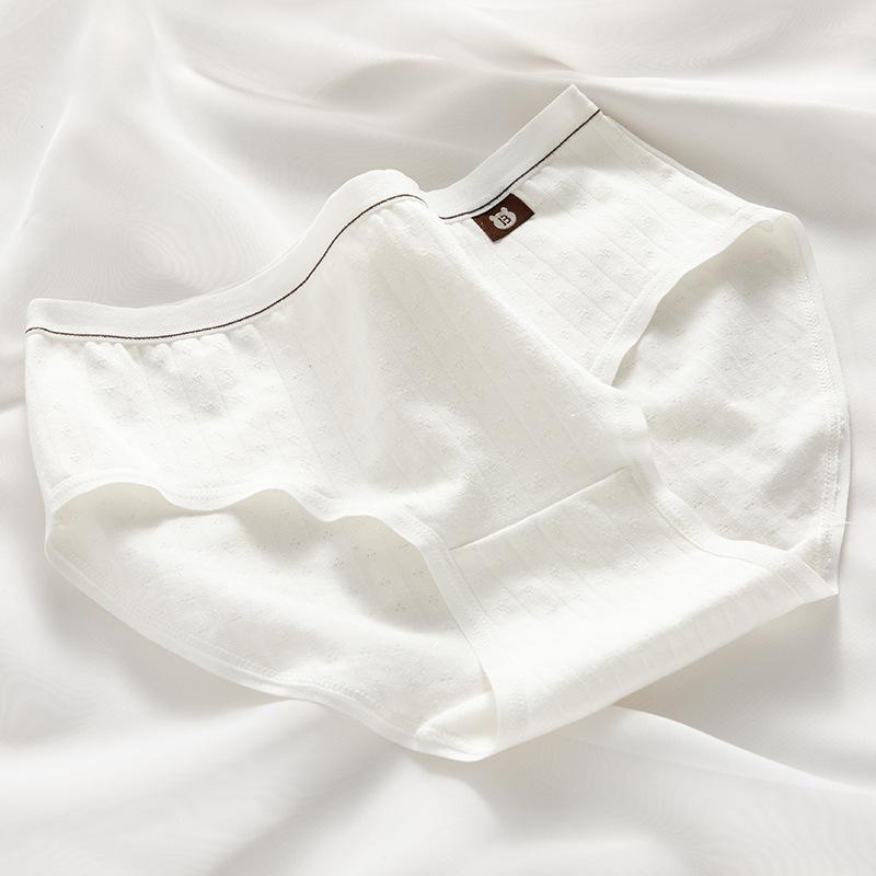 Женское нижнее белье, простые однотонные хлопковые трусы для лета, тонкие дышащие трусики со средней талией