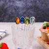 New Colorful Tableware Glass Tea Spoons Coffee Scoops Long Handle