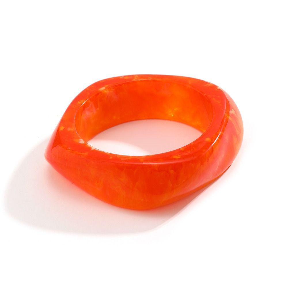 Коричневый браслет в стиле бохо, акриловые массивные браслеты, геометрический браслет с подвесками в стиле INS для женщин и девочек