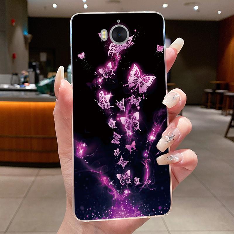 Phone Case For Huawei Y5 2017 / Y6 2017 / Honor Play 6 Funda Butterfly Bow Protective Casing Transparent Soft Silicone TPU Cover