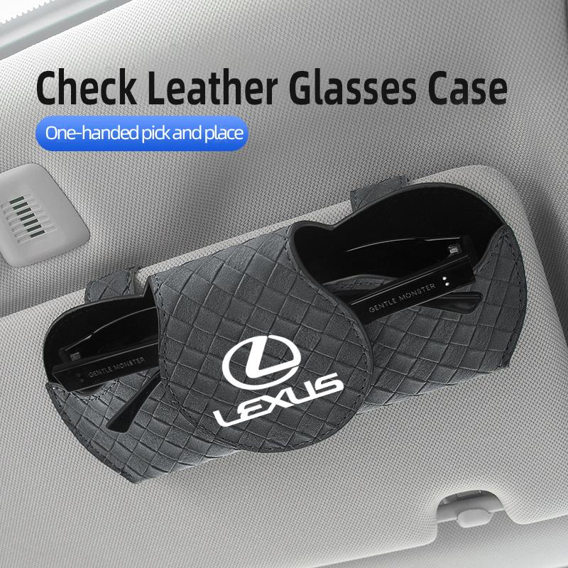 Car Leather Sunshade Glasses Box Eyeglass Storage Holder For Lexus IS250 RX350 LX570 LX600 LX470 GX470 RX330 NX300 Ct200h ES300hQF2