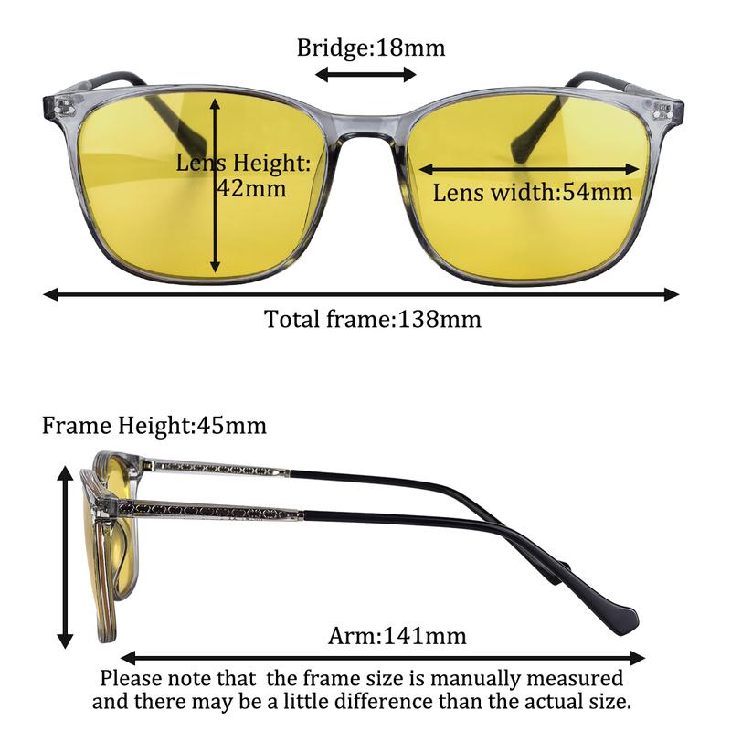 Night Driving Glasses Polarized Fishing Glasses Men Women Blue Light Blocking Lenses Tr90 Frame Day and Night Driving Glasses