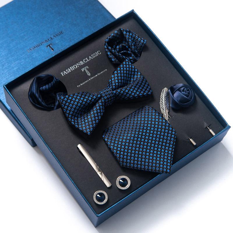 Men'S Tie Bow Tie Square Towel 8-Piece Gift Box Set Boyfriend Tie Gift