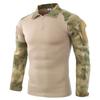 Men's Outdoor Tactical Hiking T-Shirts,Military Army Camouflage Long Sleeve Hunting Climbing Shirt,Male Breathable Sport Clothes