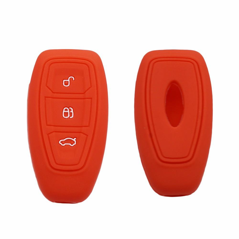Silicone Key Case Cover for Ford Kuga 2021 Focus Mk4 2020 Fiesta Mondeo C-Max Galaxy Transit Keyless Fob Shell Holder Protector