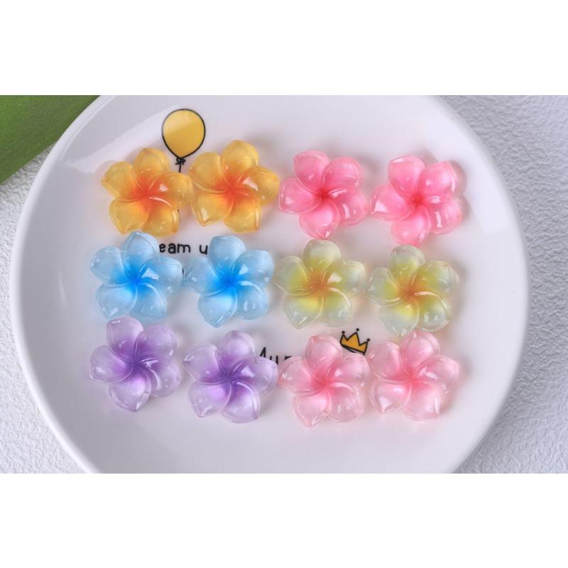 Egg Flower Resin Five Petal Flower DIY Hair Clip Patch Accessory Phone Case