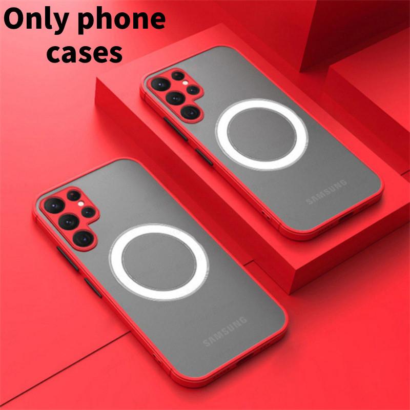 For Silicone Galaxy Phone Case Magnetic Absorption Resistance Scratch