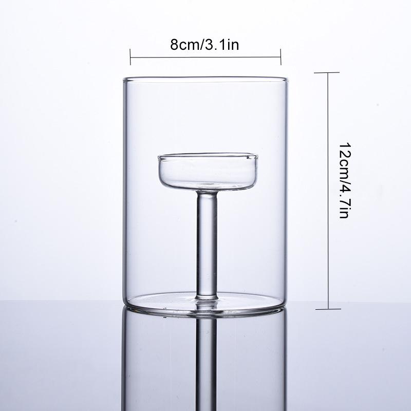 1Pc European-styleins Candlestick Light Stand Wedding Decoration Candle Holder Clear Glass