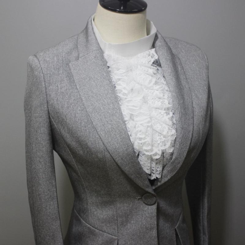 Victorians Colonial Jabot Collar Steampunk Ruffle Lace Detachable False Collar Shirt Front Necktie Halloween Costume