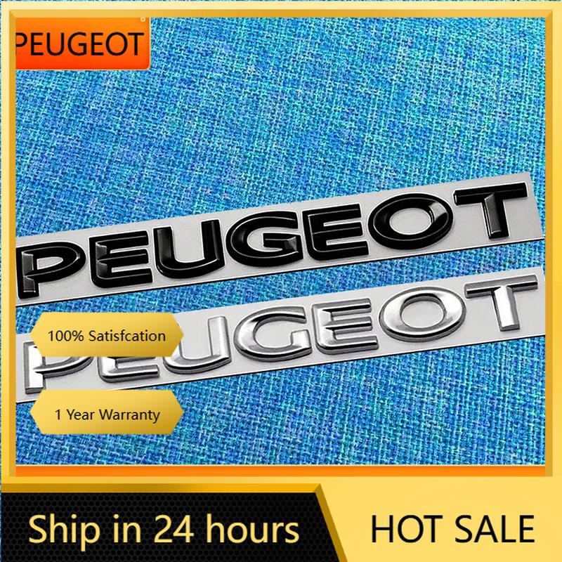 3D эмблема-наклейка на автомобиль для моделей Peugeot - Черная или хромированная декорация заднего багажника