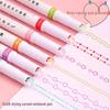 Creative Flower-Shaped Curve Highlighter Pen - Quick-Drying Highlight Marker for Students