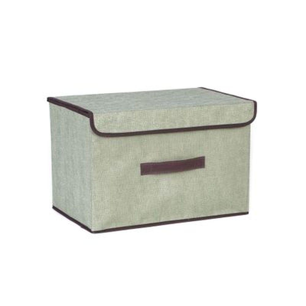 Imitated Hemp Non-woven Fabric Folding Sundry Storage Box Portable Dustproof Storage Box Clothing Sorting Box.