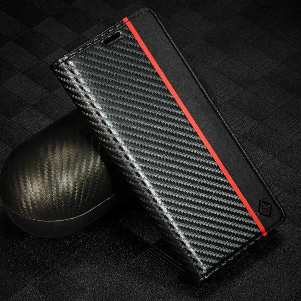 Чехол для телефона Redmi Note 14 13 12 11 Pro Plus 11S 12S POCO X6 X5 14C 13C 5G Магнитный чехол-кошелек из углеродного волокна из кожи