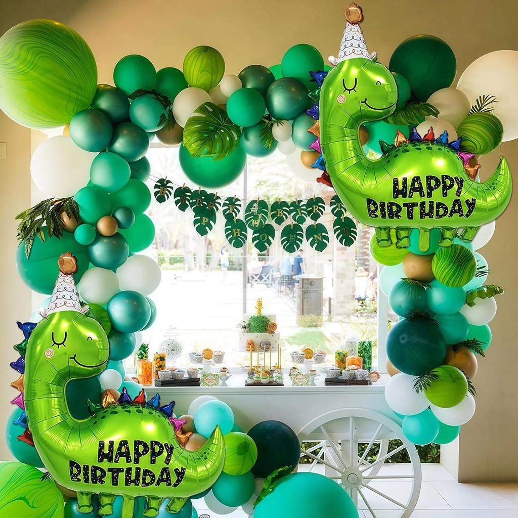 Cute Dinosaur Birthday Aluminium Foil Balloon for Cartoon Animals Themed for Kid Party Decor Festival Activities DIY Accessories