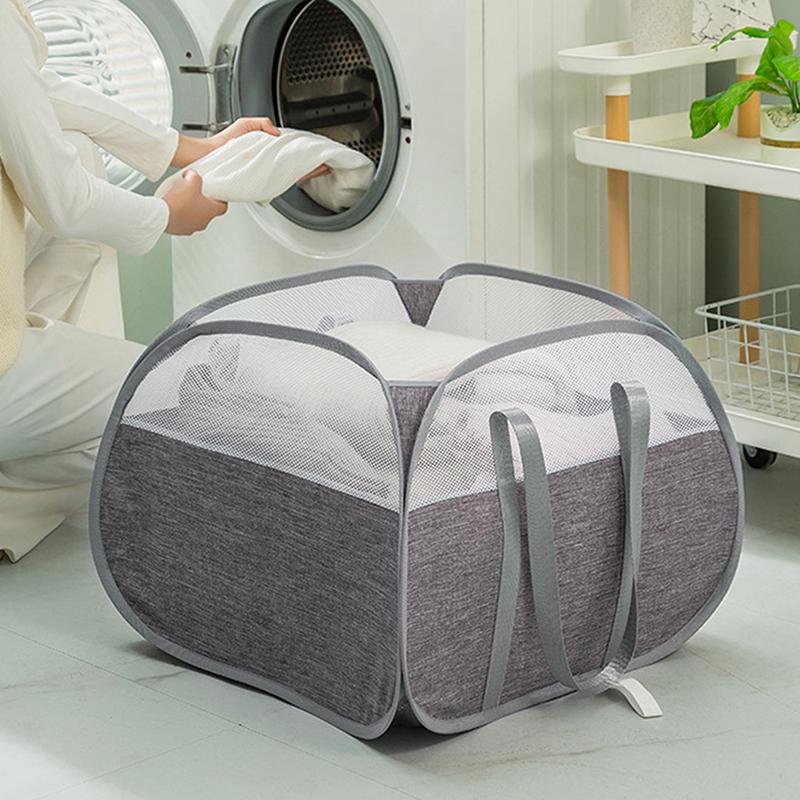 90 л складная корзина для белья складная выдвижная корзина для белья с усиленными ручками для переноски для прачечной ванной комнаты общежития или путешествия