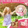 Children's Handheld Bubble Machine Camera Lighting Effect Bubble Machine Fully Automatic Bubble Machine (2 * 30ml Bubble Solution)