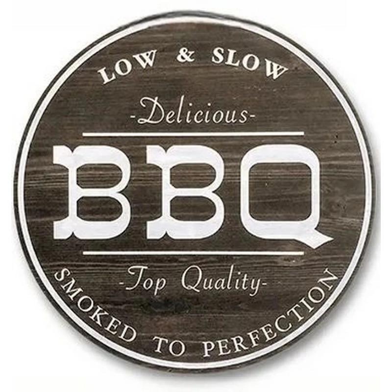 Деревянная винтажная ретро-пивная зона барбекю, круглая металлическая жестяная вывеска, деревенский декор, настенные художественные постеры, забавная железная картина для дома, бара, паба, кафе, гаража, двери, стены