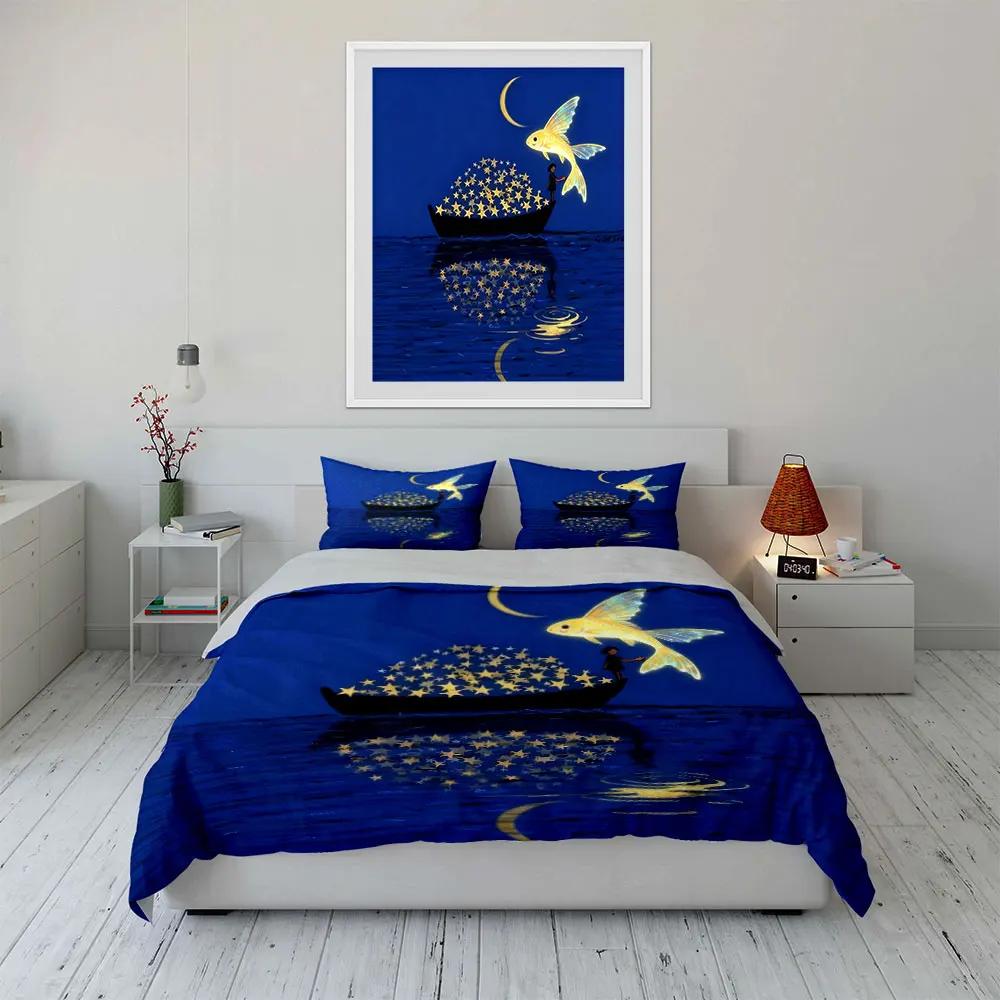 "Starry Night Decor Set" Soft Comfortable Duvet Cover Bedding Set Included 1*Duvet Cover & 2*Pillowcases, gift